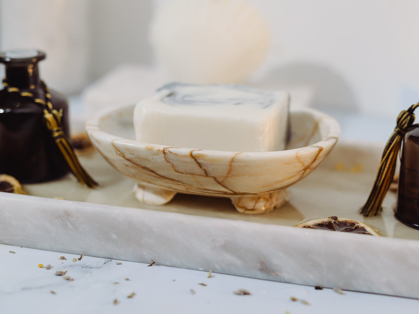 Marble Soap Holder for Tubs and Showers