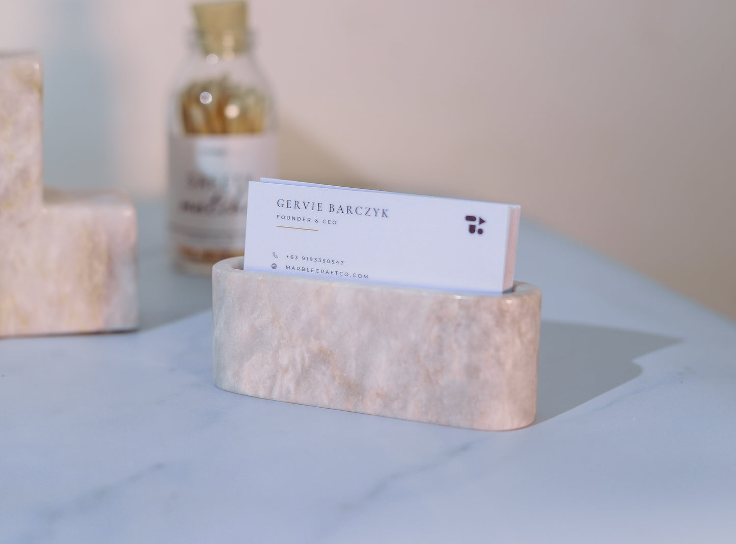 Marble Business Card Holder