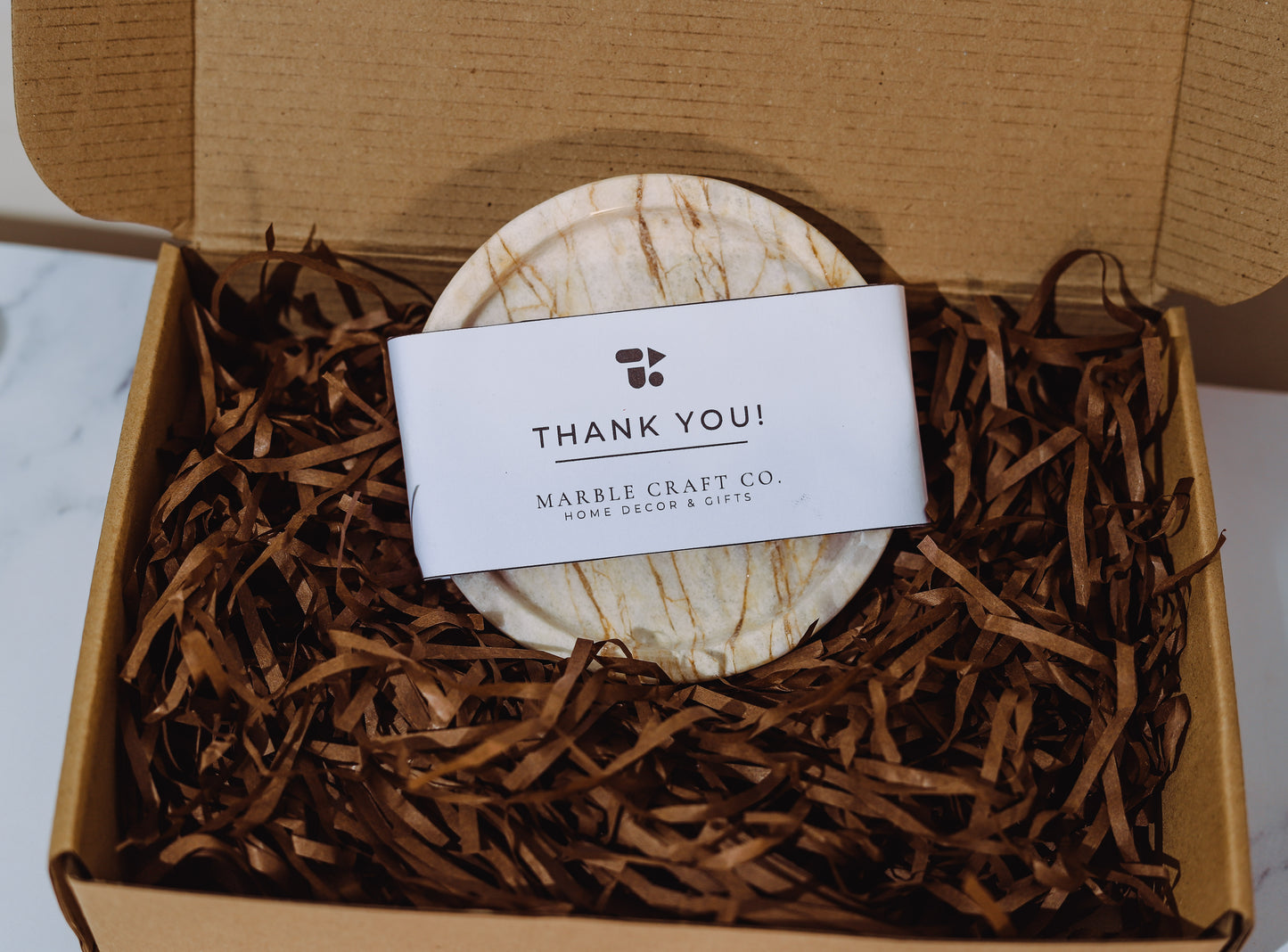 Round Marble Coaster (Set of 4)